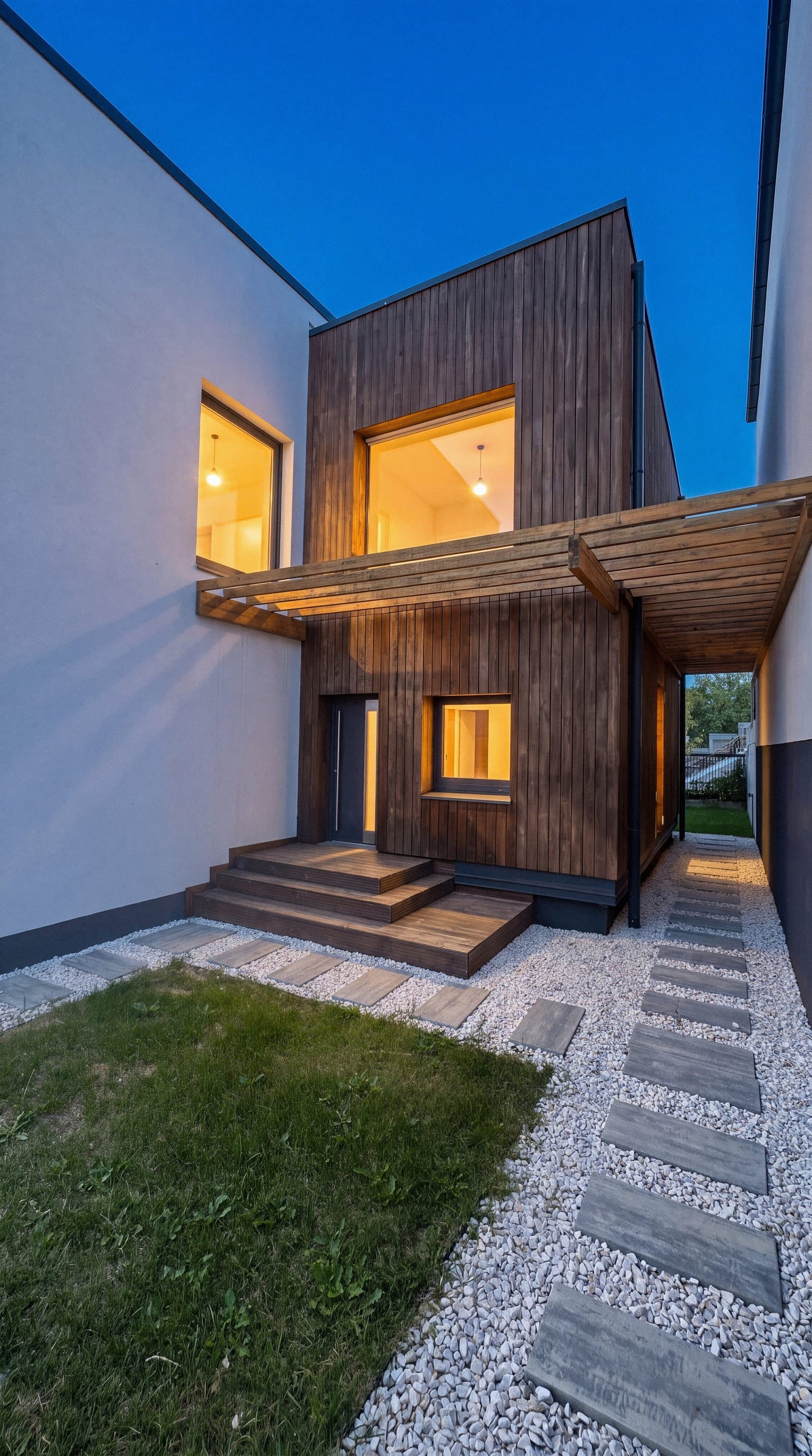 Casa 7 seara, cu luminile aprinse