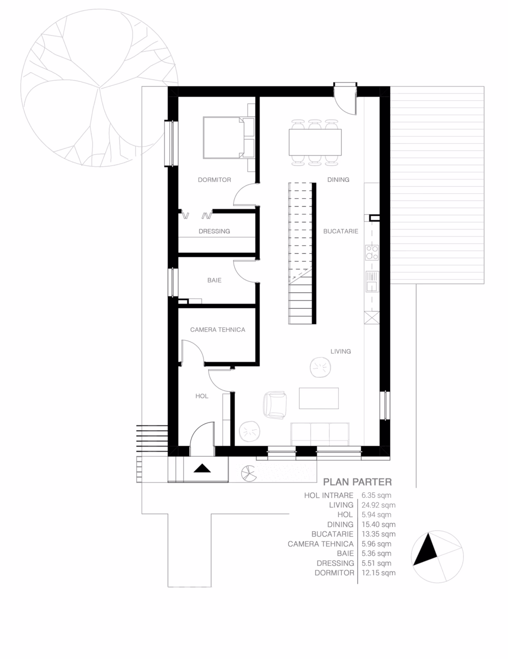 Casa 8, plan parter