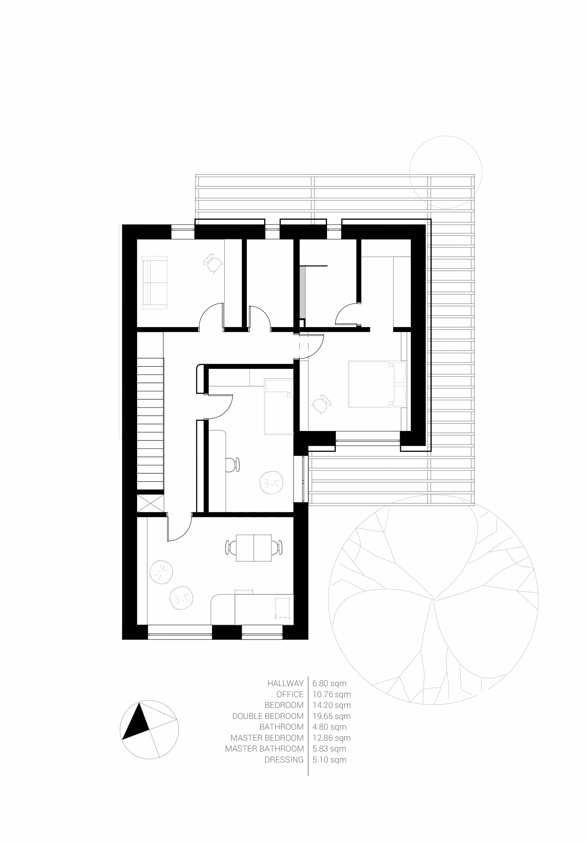 Casa 7, plan etaj