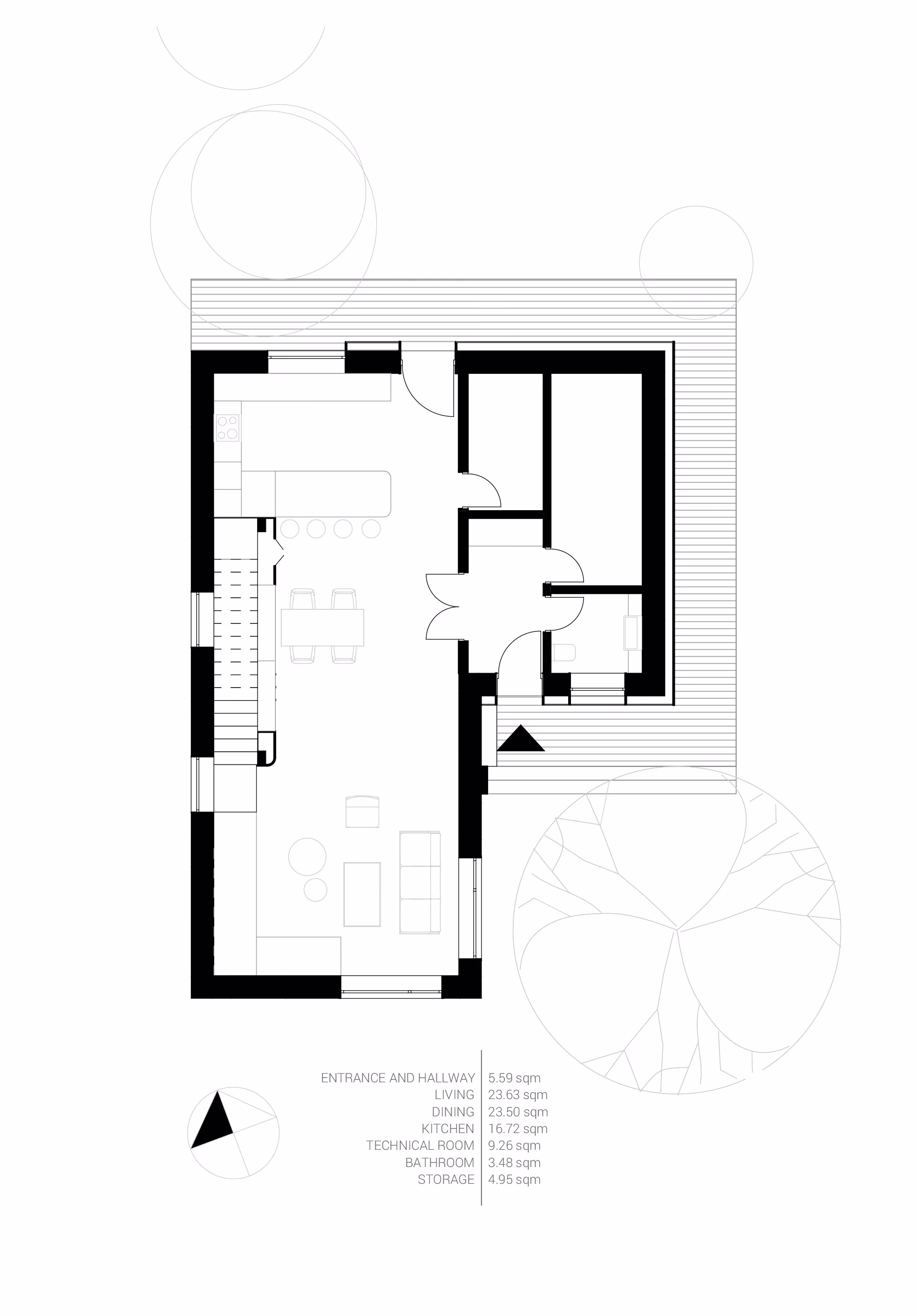 Casa 7, plan parter