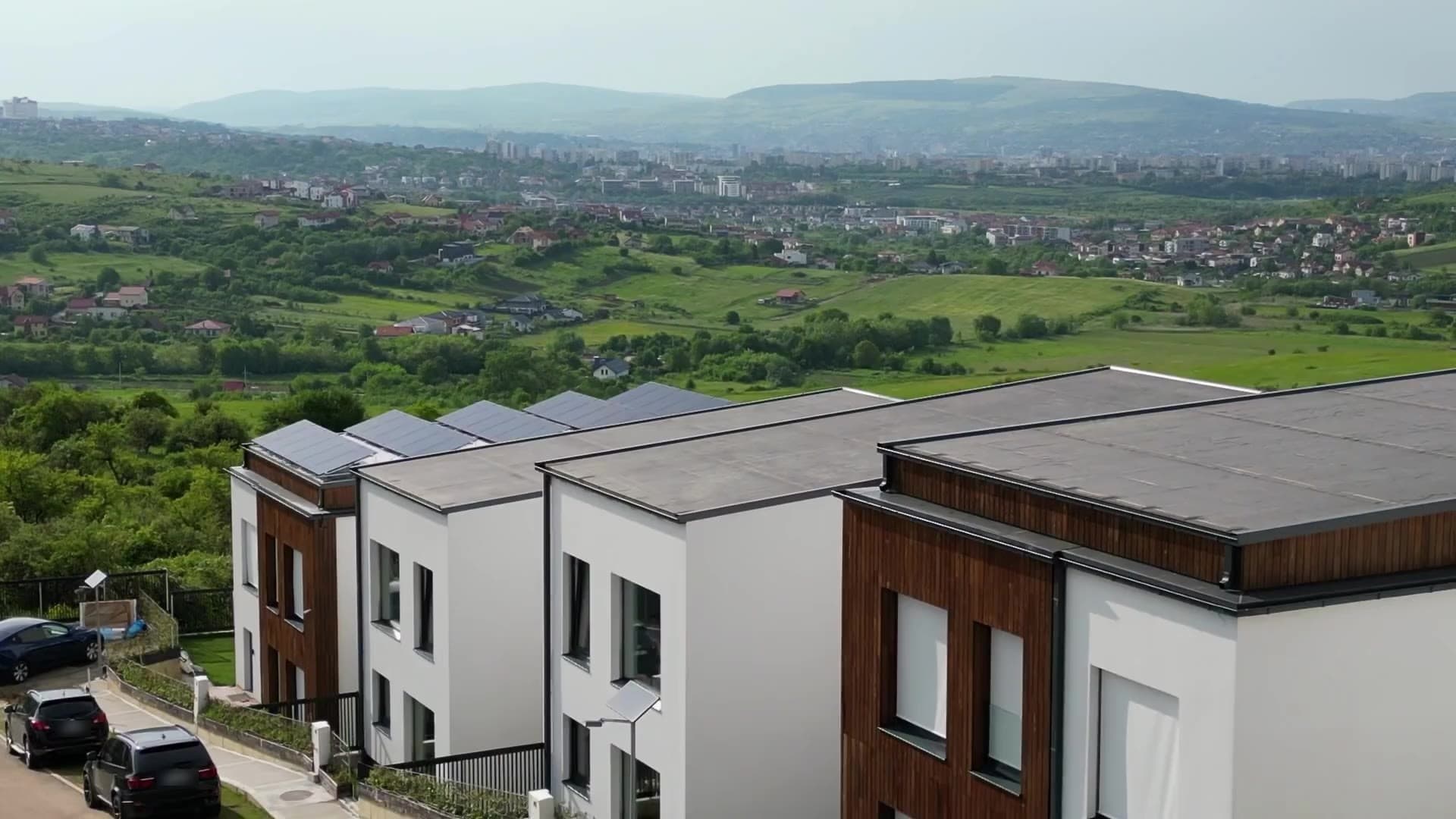 Strada SOL văzută din dronă, spre Cluj