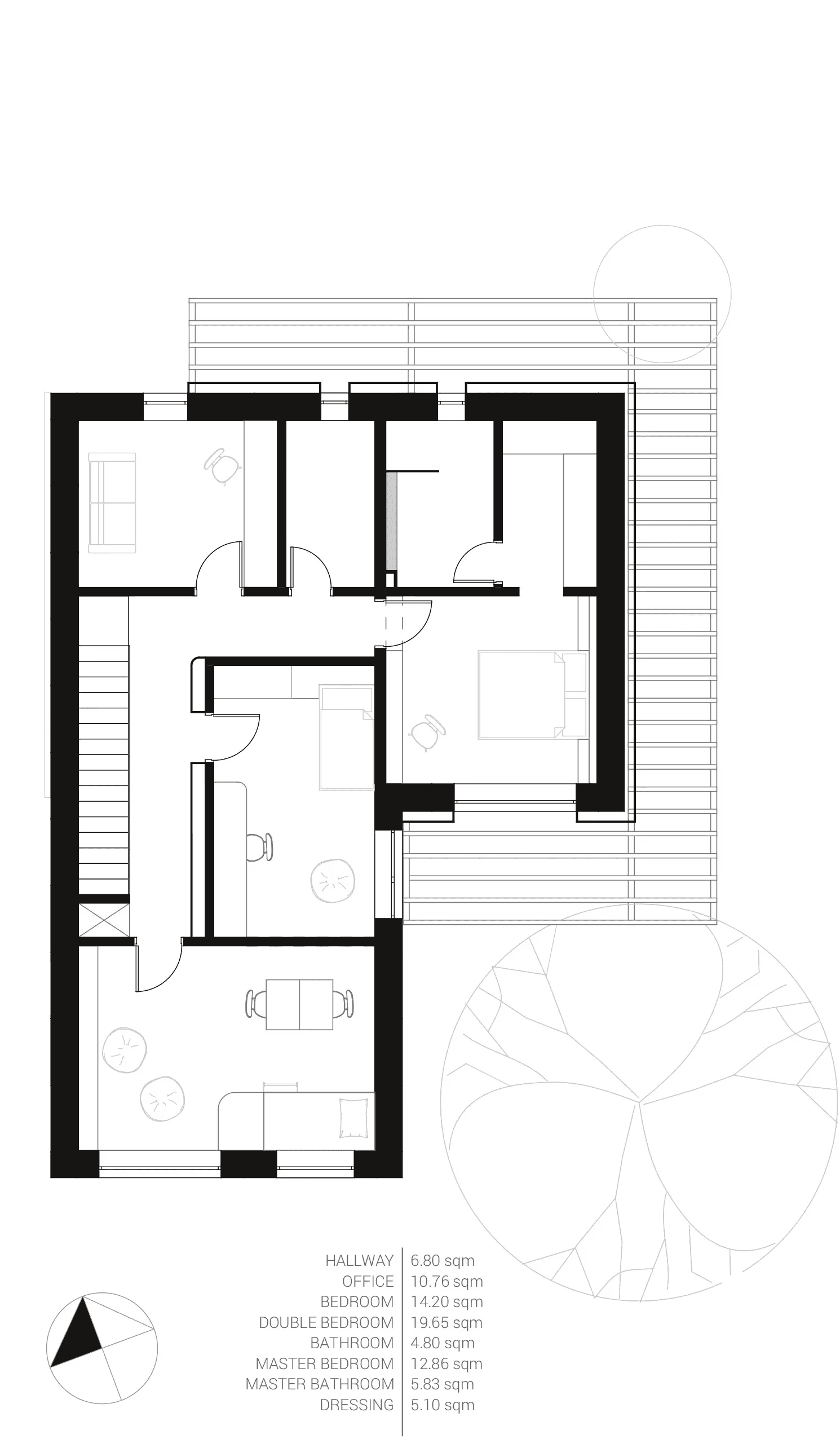 Casa 7, plan etaj