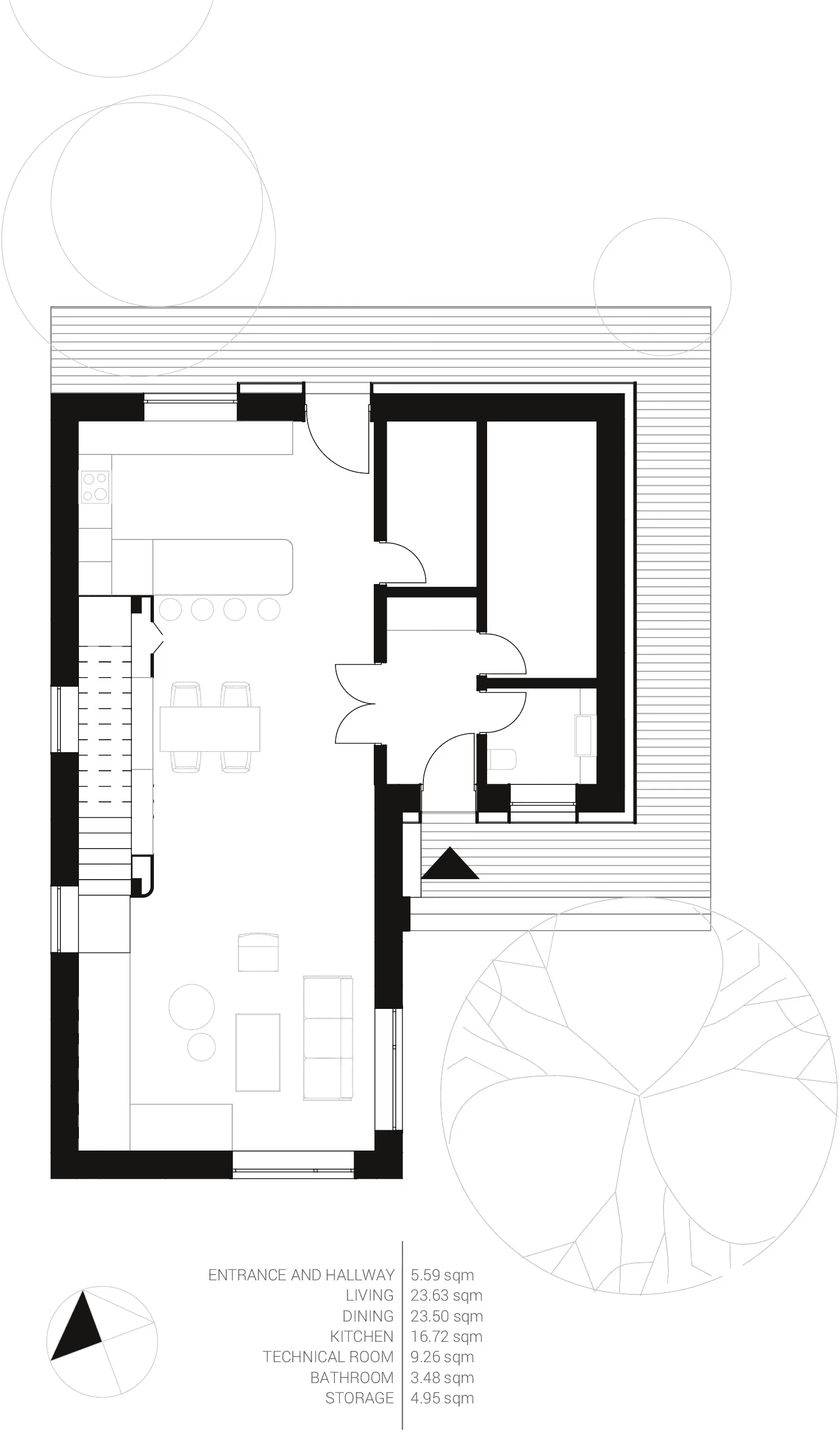 Casa 7, plan parter